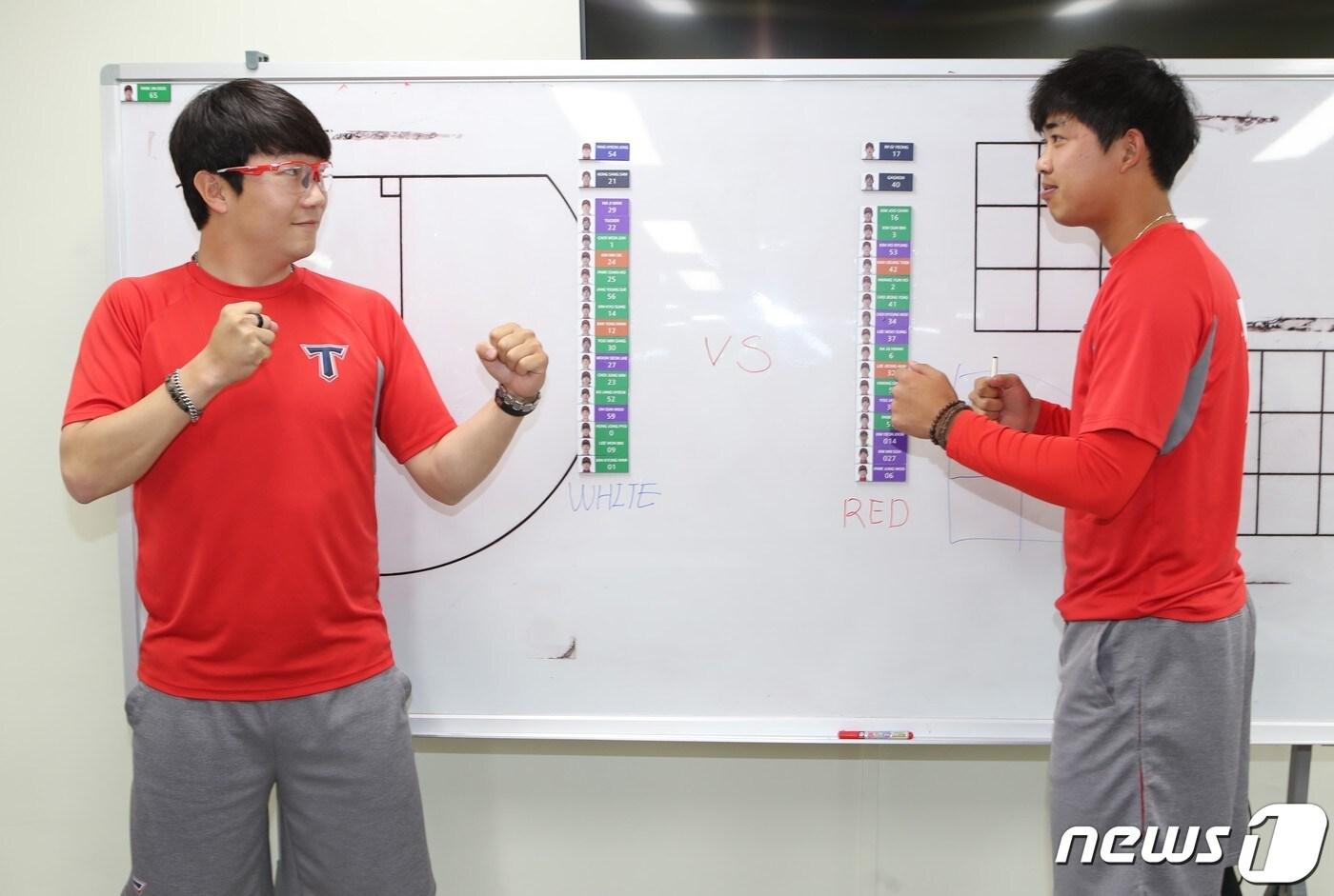 본문 이미지 - 양현종과 임기영이 KIA 일일 사령탑이 돼 연습경기를 이끈다. (KIA 타이거즈 제공)ⓒ 뉴스1