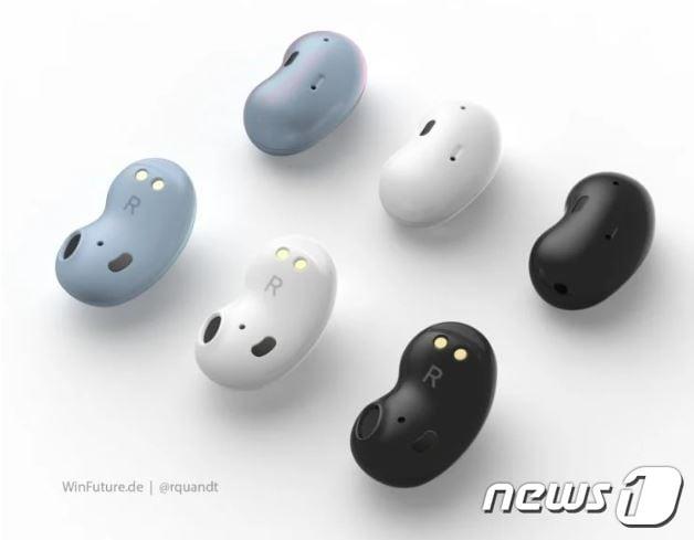 본문 이미지 - 독일 IT매체 윈퓨처가 공개한 삼성의 새로운 무선 이어폰 '갤럭시 버즈 빈' 유출 렌더링(윈퓨처 갈무리) ⓒ 뉴스1
