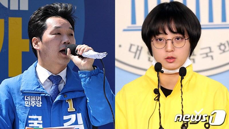 본문 이미지 - (왼쪽부터)김병관 더불어민주당 후보, 류호정 정의당 비례대표 후보ⓒ 뉴스1