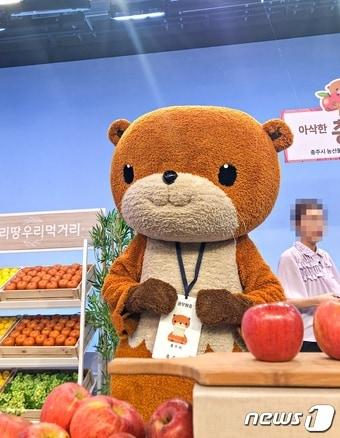본문 이미지 - 19일 충북 충주시가 신종 코로나바이러스 감염증(코로나19) 여파에도 농특산물 판매액이 많이 증가했다고 밝혔다. 사진은 충주시 농특산물 통합 캐릭터 '충주씨' 홈쇼핑 출연 모습.(뉴스1 DB)2021.1.19/ ⓒ 뉴스1
