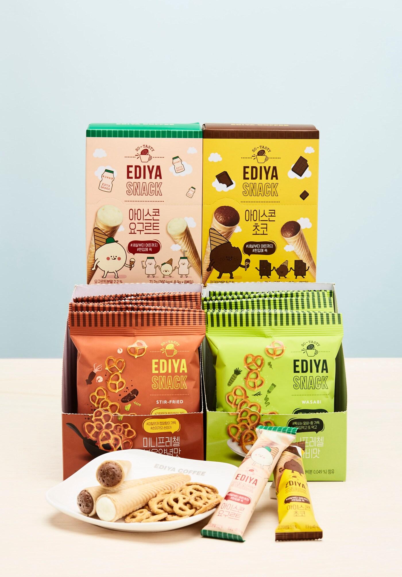 본문 이미지 - 미니 프레첼과 아이스콘(이디야커피 제공)ⓒ 뉴스1