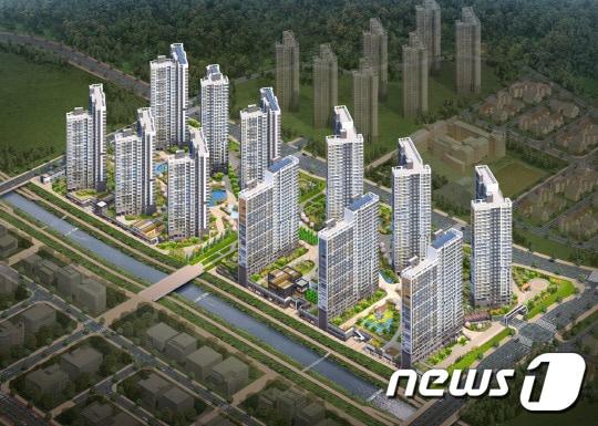 본문 이미지 - 유성둔곡지구에 들어설 ‘서한이다음’ 아파트 조감도.((주)서한 제공)ⓒ 뉴스1