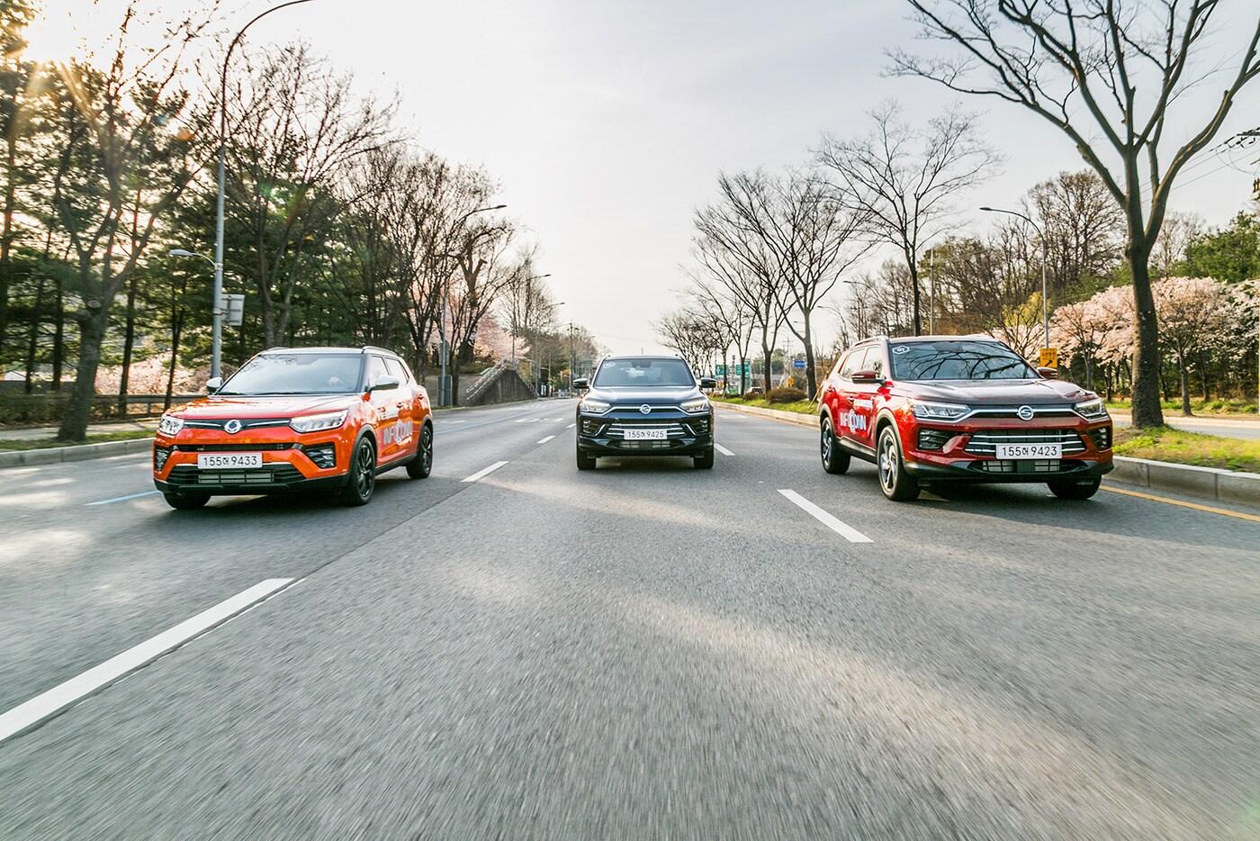 리스펙 코란도&티볼리 시승 주행 모습(쌍용자동차 제공)ⓒ 뉴스1