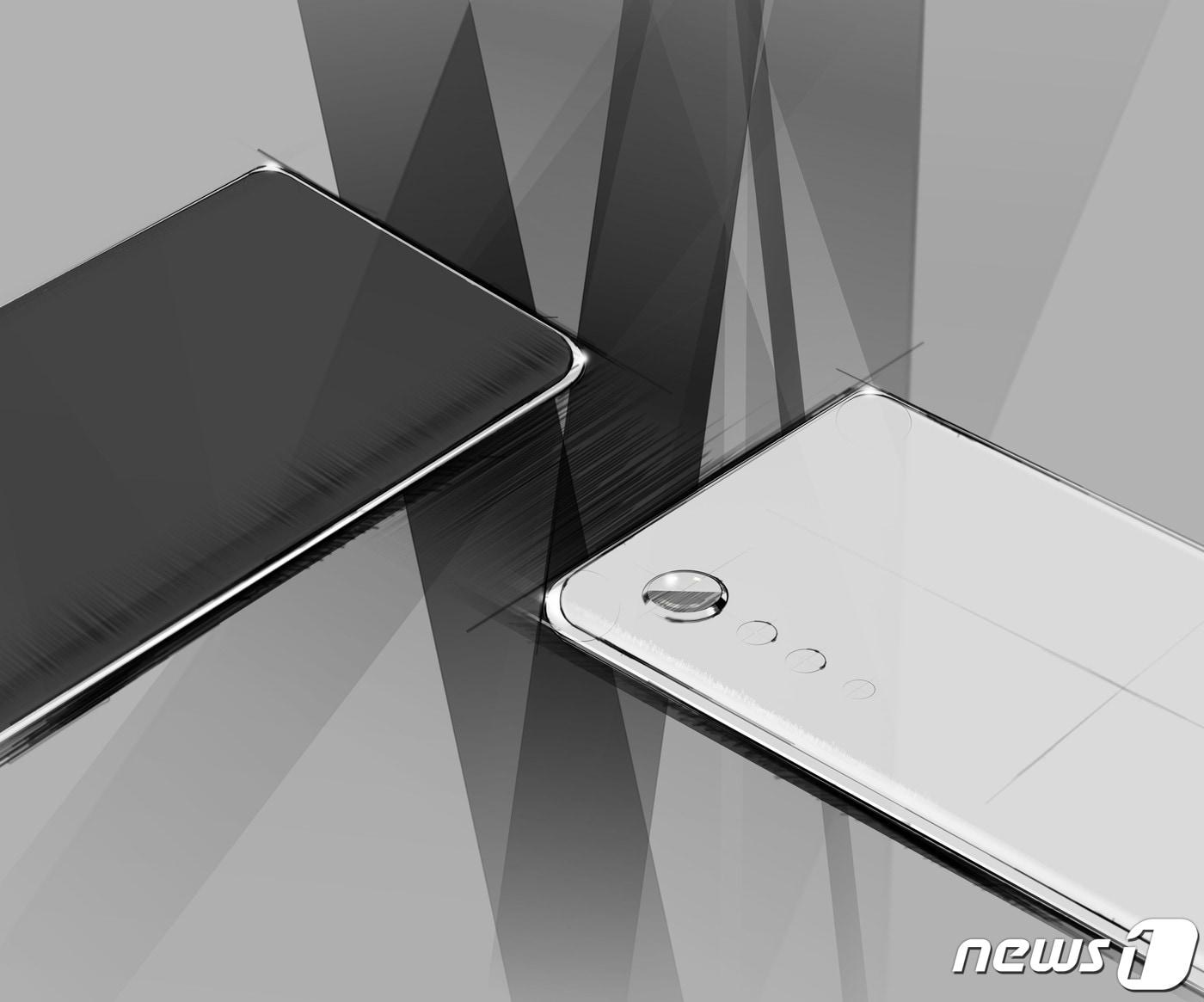 본문 이미지 - LG전자가 'G시리즈'의 이름까지 버리고 오는 5월 새롭게 국내에 출시하는 매스 프리미엄 스마트폰의 디자인 렌더링을 고애한 데 이어 'LG 벨벳'이라는 이름도 공개했다. (LG전자 제공) ⓒ 뉴스1