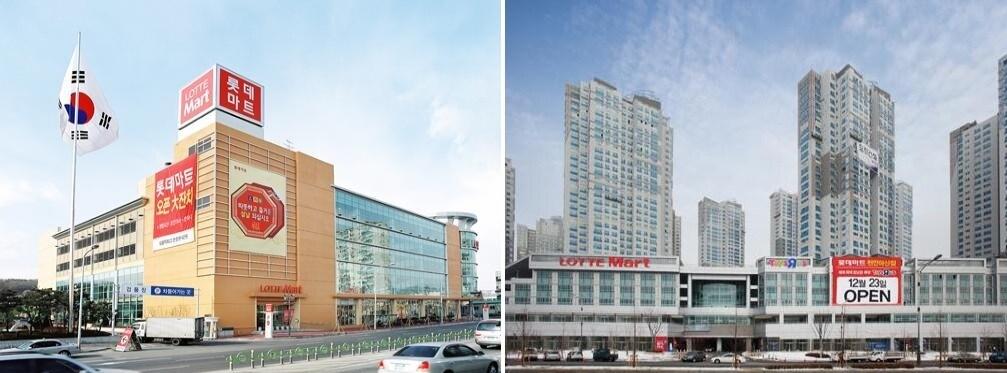 본문 이미지 - 롯데마트 양주점(왼쪽)과 천안아산점ⓒ 뉴스1