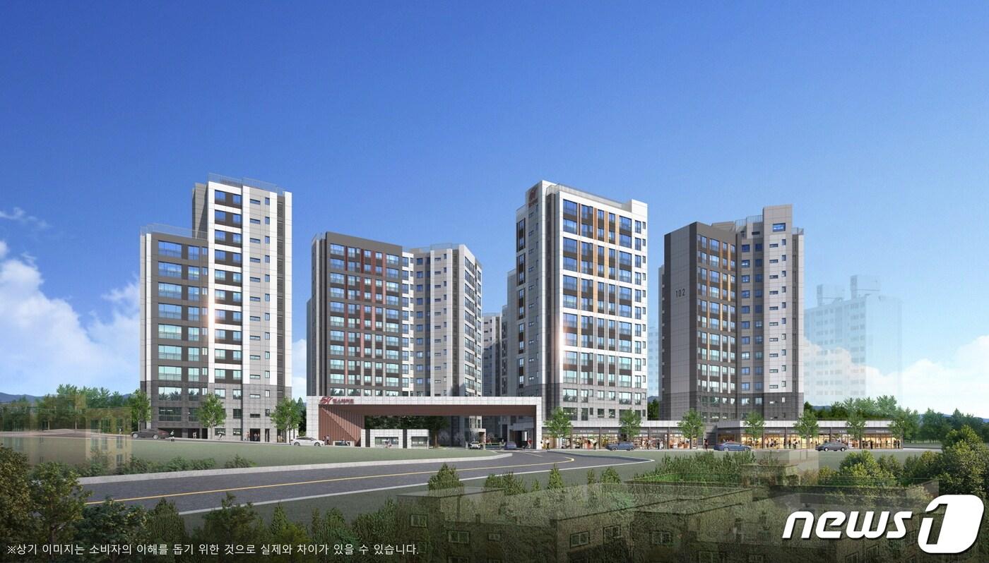 현대엔지니어링 '힐스테이트 광산' 투시도. ⓒ 뉴스1