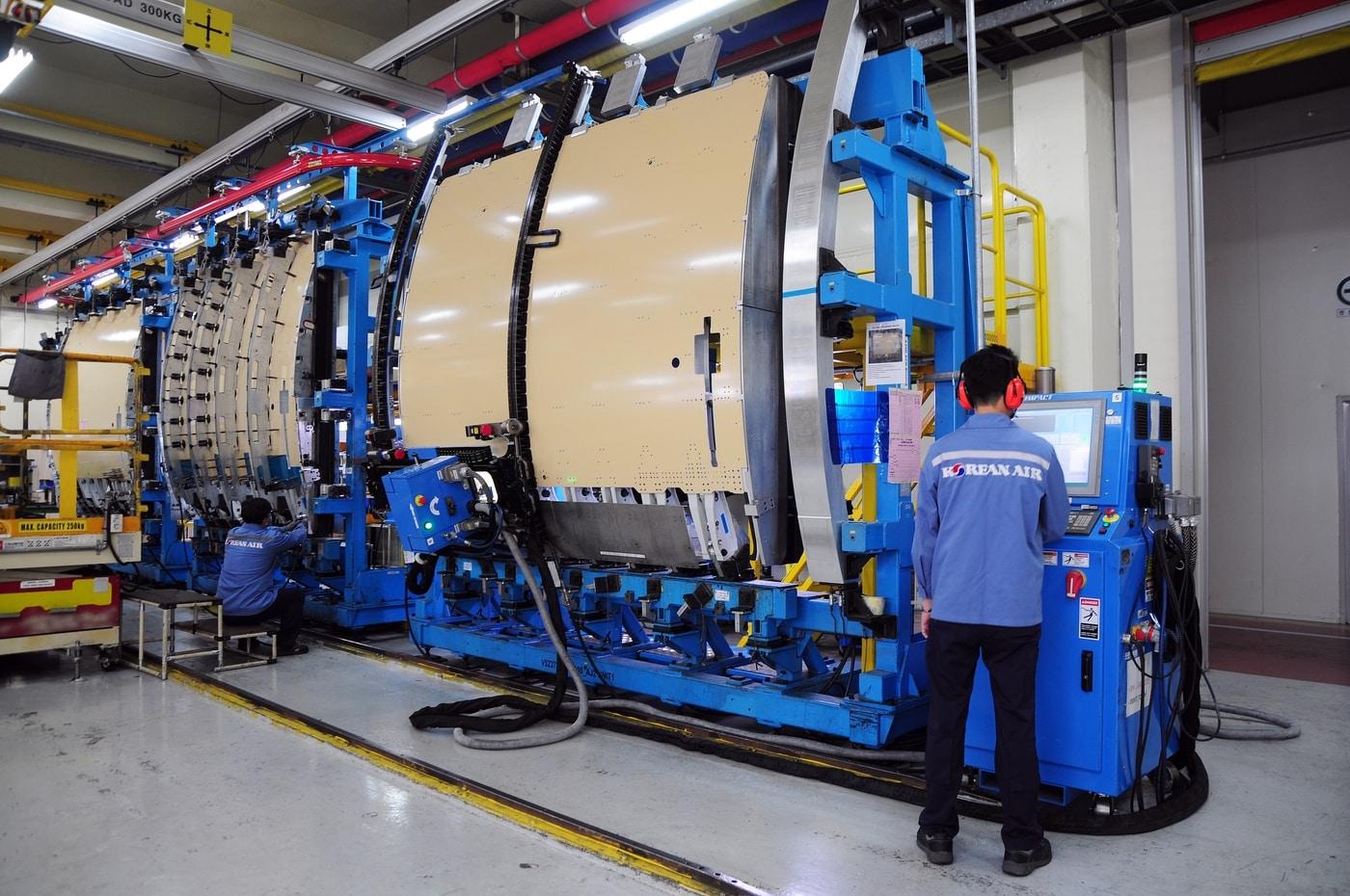 A350 카고 도어 조립장. (대한항공 제공)ⓒ 뉴스1