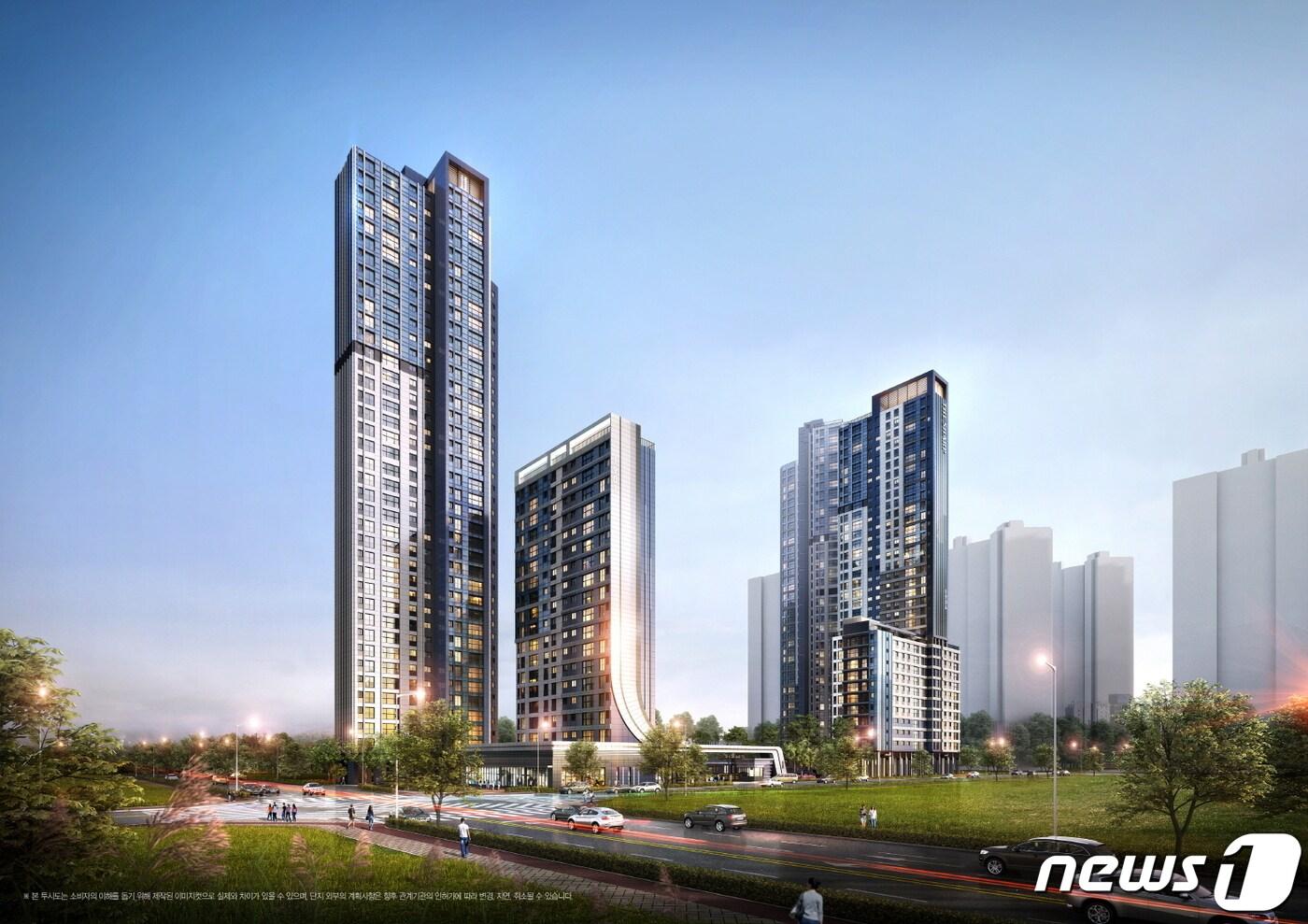 포스코건설 '더샵 송도센터니얼' 투시도. ⓒ 뉴스1