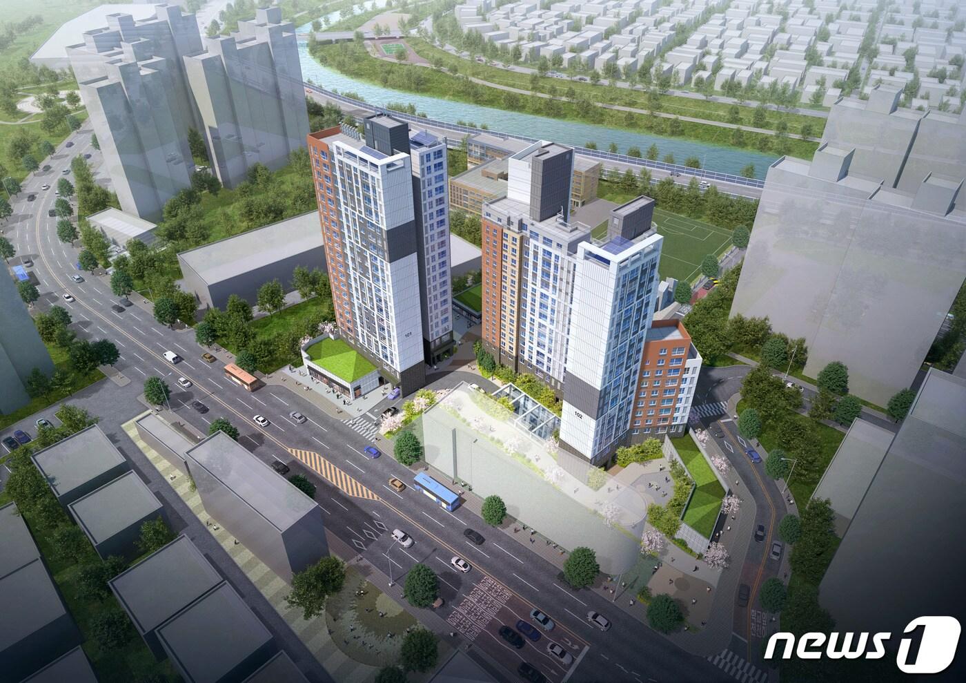 자이S&D '안양리버자이르네' 조감도. ⓒ 뉴스1