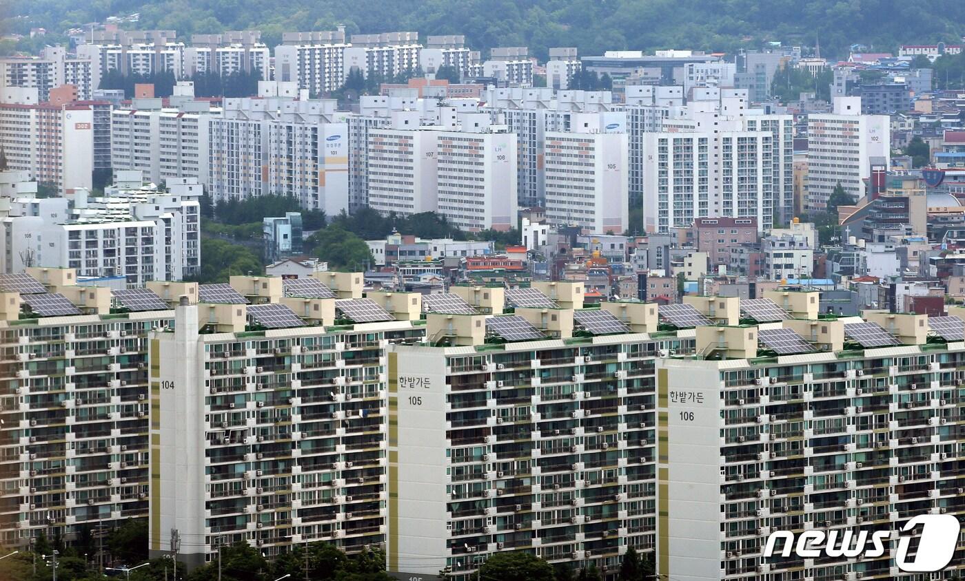 중구 산성동에서 바라본 대전시내 전경.     ⓒ News1 김기태 기자
