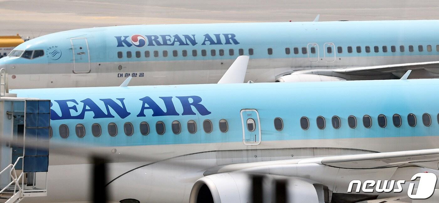  26일 서울 김포공항 국내선 주기장에 대한항공 항공기가 대기중이다. 2020.5.26/뉴스1 ⓒ News1 박지혜 기자