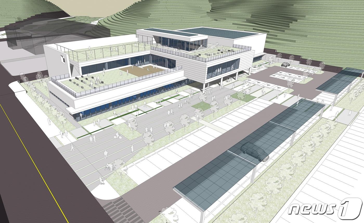 진주시가 장애인 문화체육센터 설계 공모 당선작으로 '건강한 삶'을 선정했다. 장애인 문화체육센터 조감도. ⓒ 뉴스1