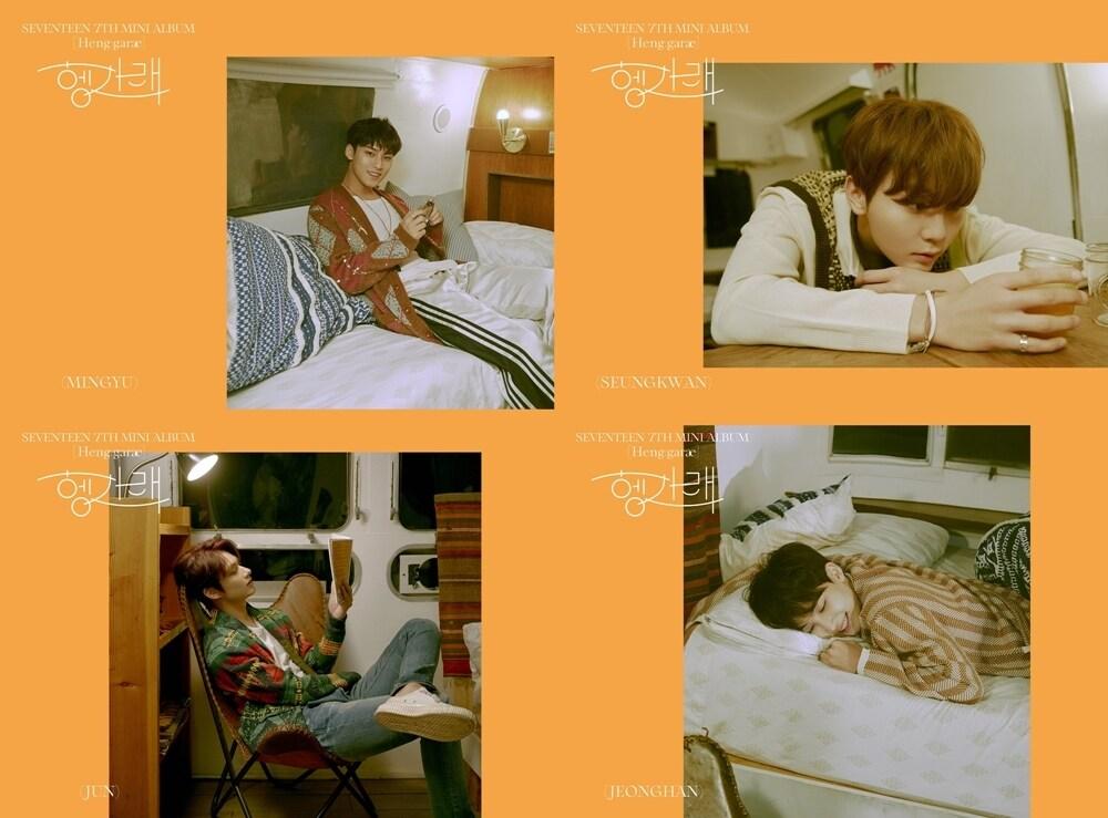 본문 이미지 - 세븐틴 민규, 승관, 정한, 준(왼쪽 위부터 시계방향)/플레디스엔터테인먼트 ⓒ 뉴스1