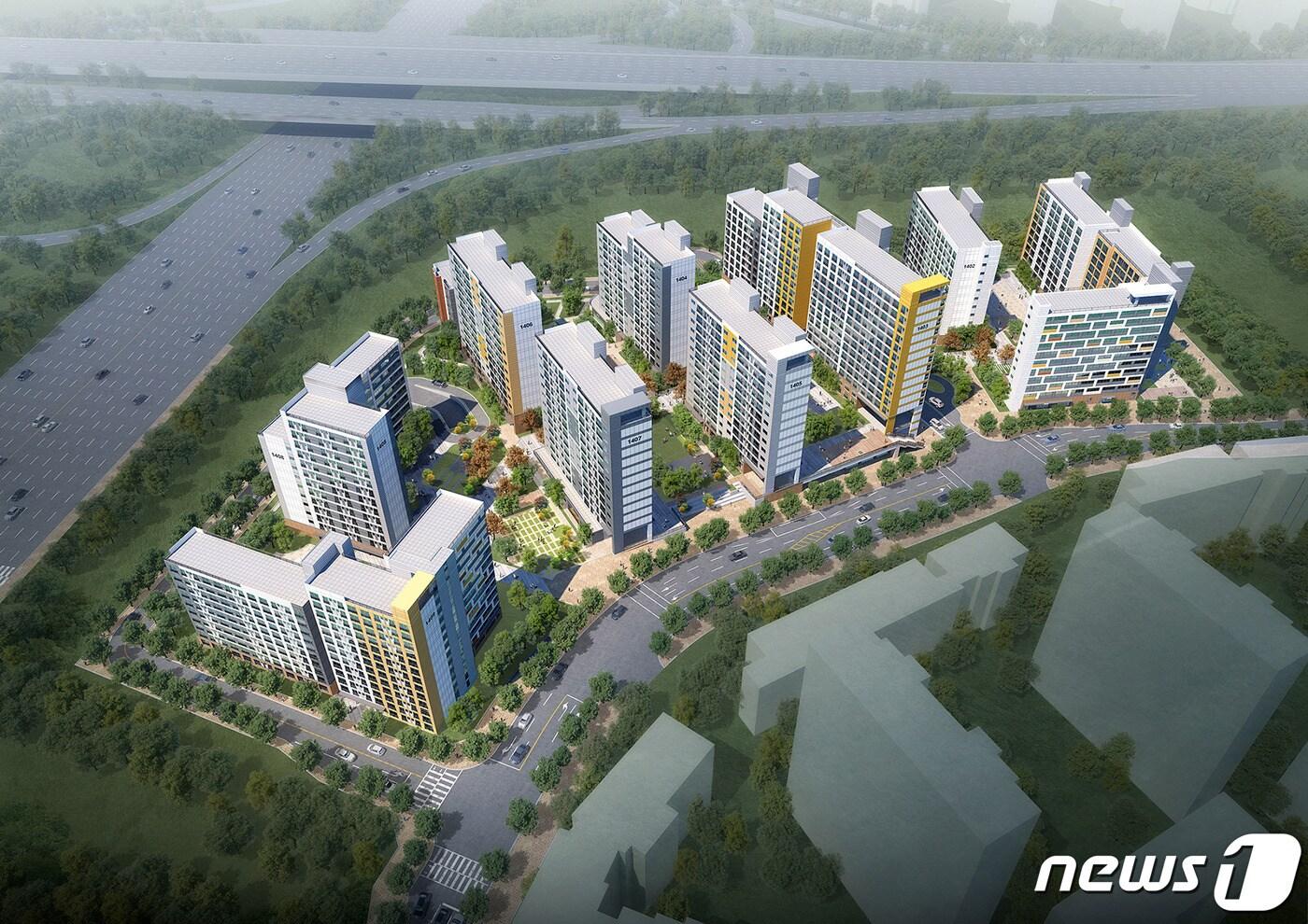 SH공사 고덕강일 14단지 조감도. ⓒ 뉴스1