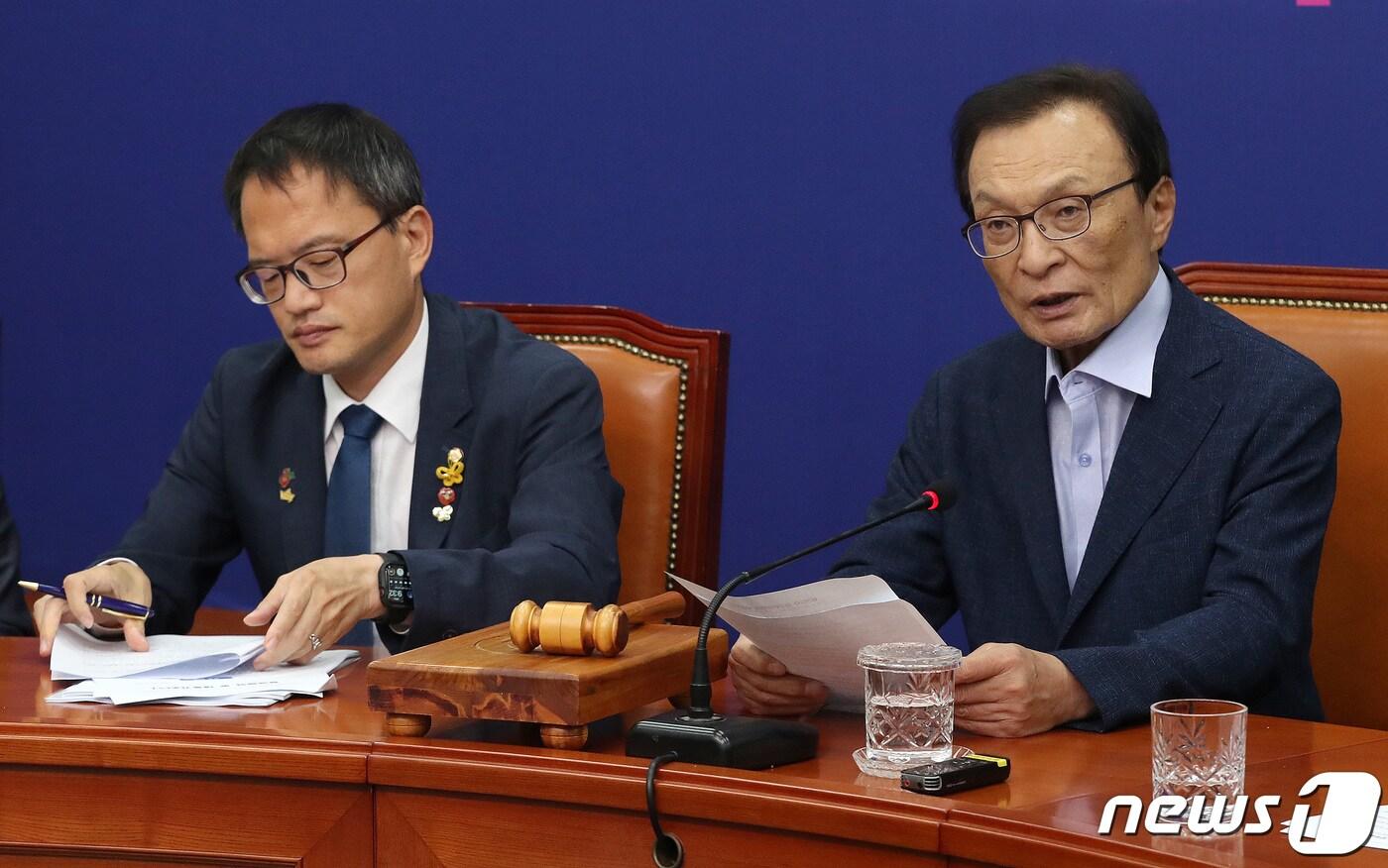 이해찬 더불어민주당 대표가 24일 오전 서울 여의도 국회에서 열린 최고위원회의에서 모두발언을 하고 있다. 2020.6.24/뉴스1 ⓒ News1 박세연 기자