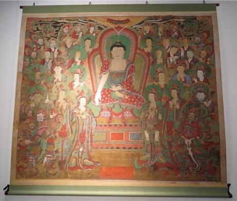 본문 이미지 - 신흥사 '영산회상도', 335.2&times;406.4㎝, 1755.(조계종 제공)ⓒ 뉴스1