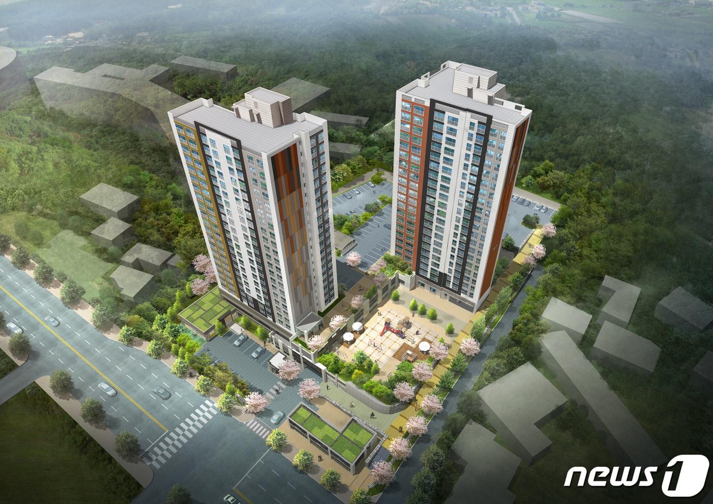 본문 이미지 - 목포용해5지구 행복주택 조감도. /ⓒ 뉴스1