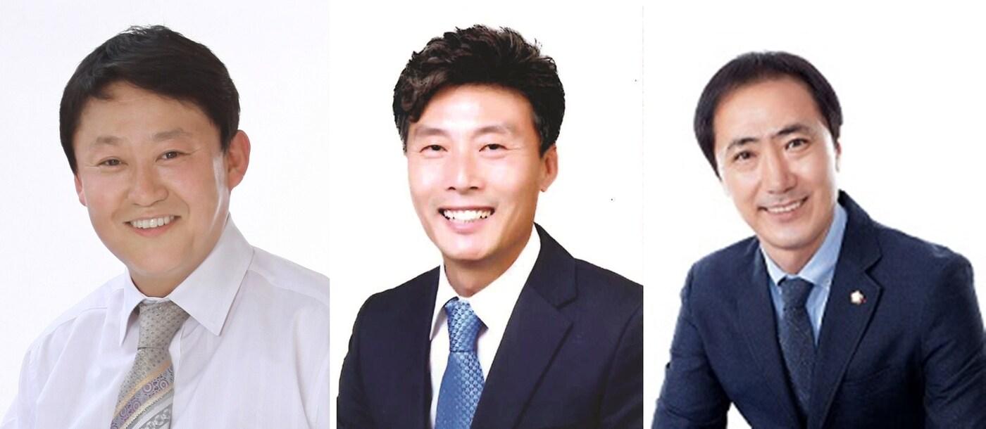 본문 이미지 - 군산시의회가 후반기 상임위원장을 선출했다. 사진 왼쪽부터 김우민 운영위원장, 김경식 행정복지위원장, 서동수 경제건설위원장. /ⓒ 뉴스1