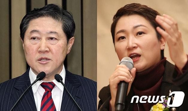 본문 이미지 - 유기준 전 의원(왼쪽)과 이언주 전 의원(오른쪽) ⓒ 뉴스1