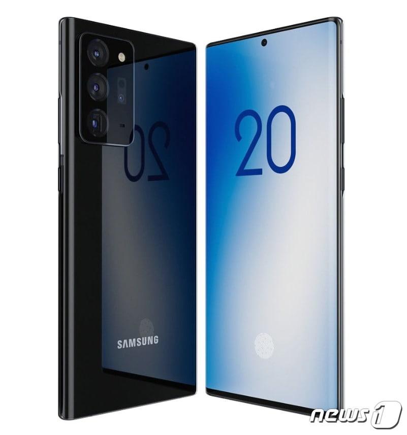 본문 이미지 - 갤럭시노트20 예상 렌더링&#40;아이스유니버스 트위터 갈무리&#41; ⓒ 뉴스1