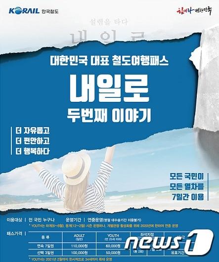 본문 이미지 - 한국철도가 21일부터 선보이는 새로운 자유여행패스 '내일로 두 번째 이야기' 홍보 포스터 ⓒ 뉴스1