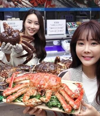 본문 이미지 - 롯데마트 러시아산 브라운 킹크랩.ⓒ 뉴스1