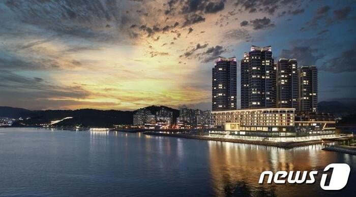 본문 이미지 - 한화호텔앤드리조트 여수 벨메르 전경.(여수 벨메르 제공)/뉴스1 ⓒ News1 지정운 기자