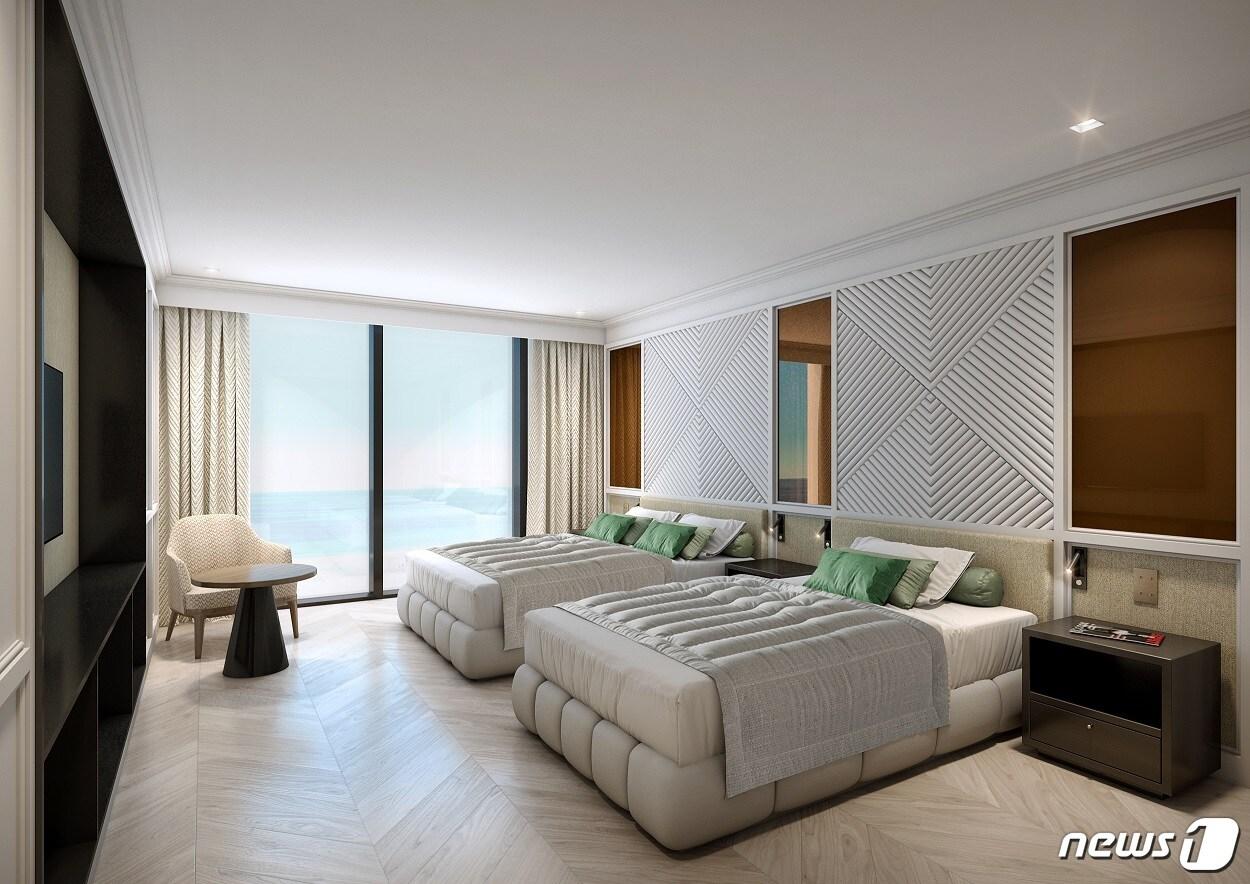 본문 이미지 - 그랜드 조선 부산 대표룸 디럭스 오션 뷰. ⓒ 뉴스1