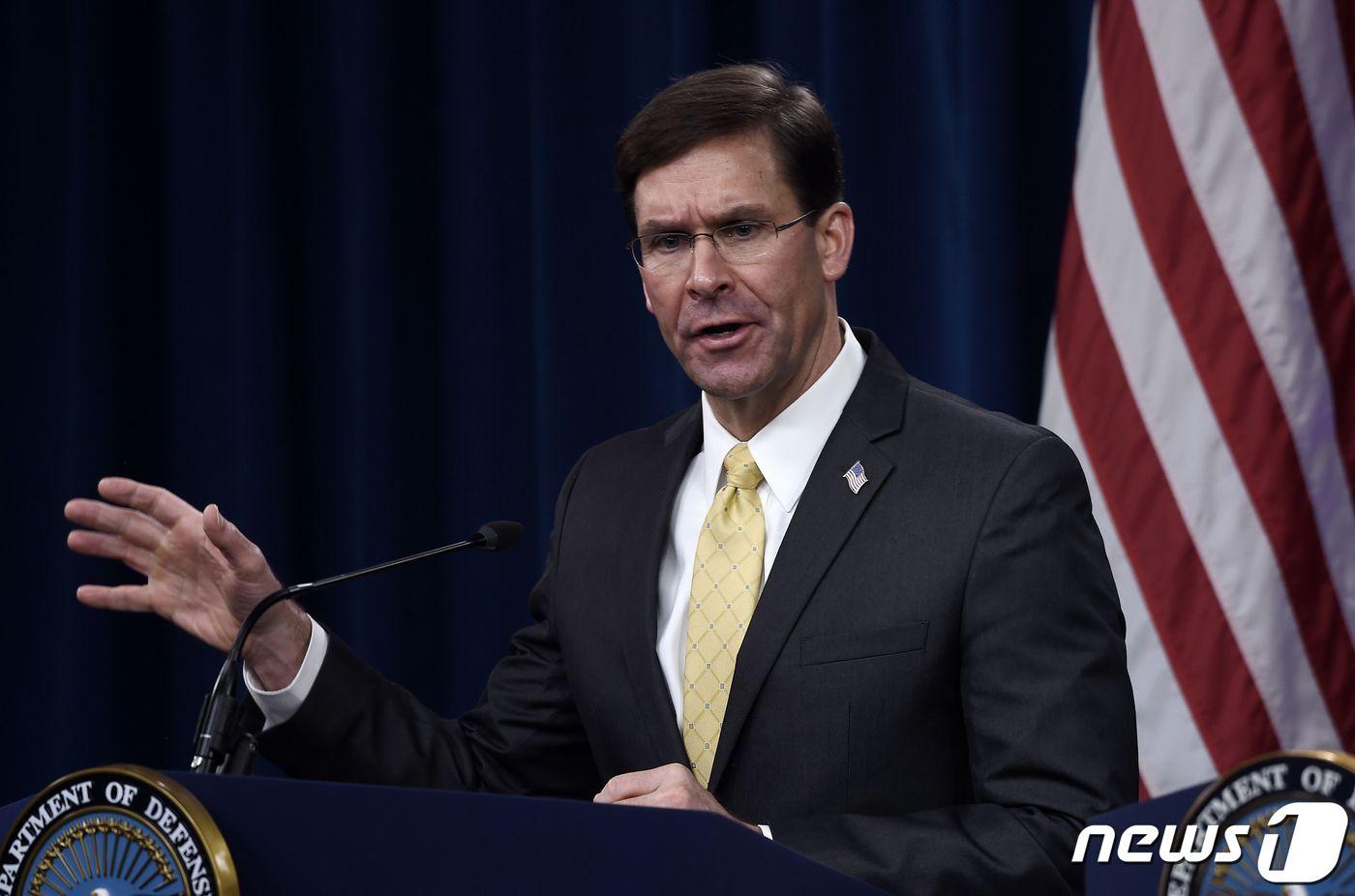 마크 에스퍼 미국 국방장관. ⓒ AFP=뉴스1