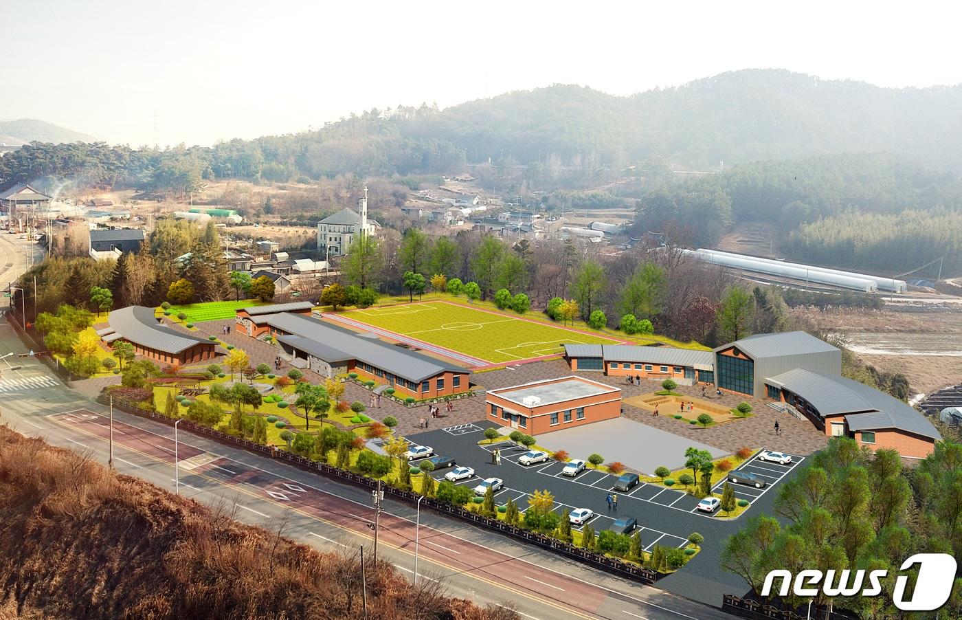 전남 1호 공립 대안학교인 담양 송강고등학교 조감도 ⓒ News1