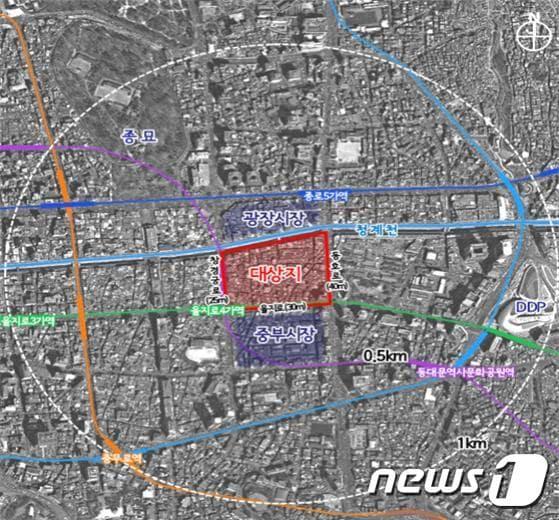 본문 이미지 - 주교 지구단위계획구역(서울시 제공). ⓒ 뉴스1
