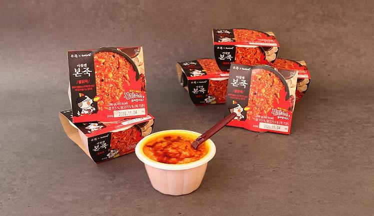 본문 이미지 - 새롭게 출시된 본죽 불닭죽 ⓒ 뉴스1(본아이에프 제공)
