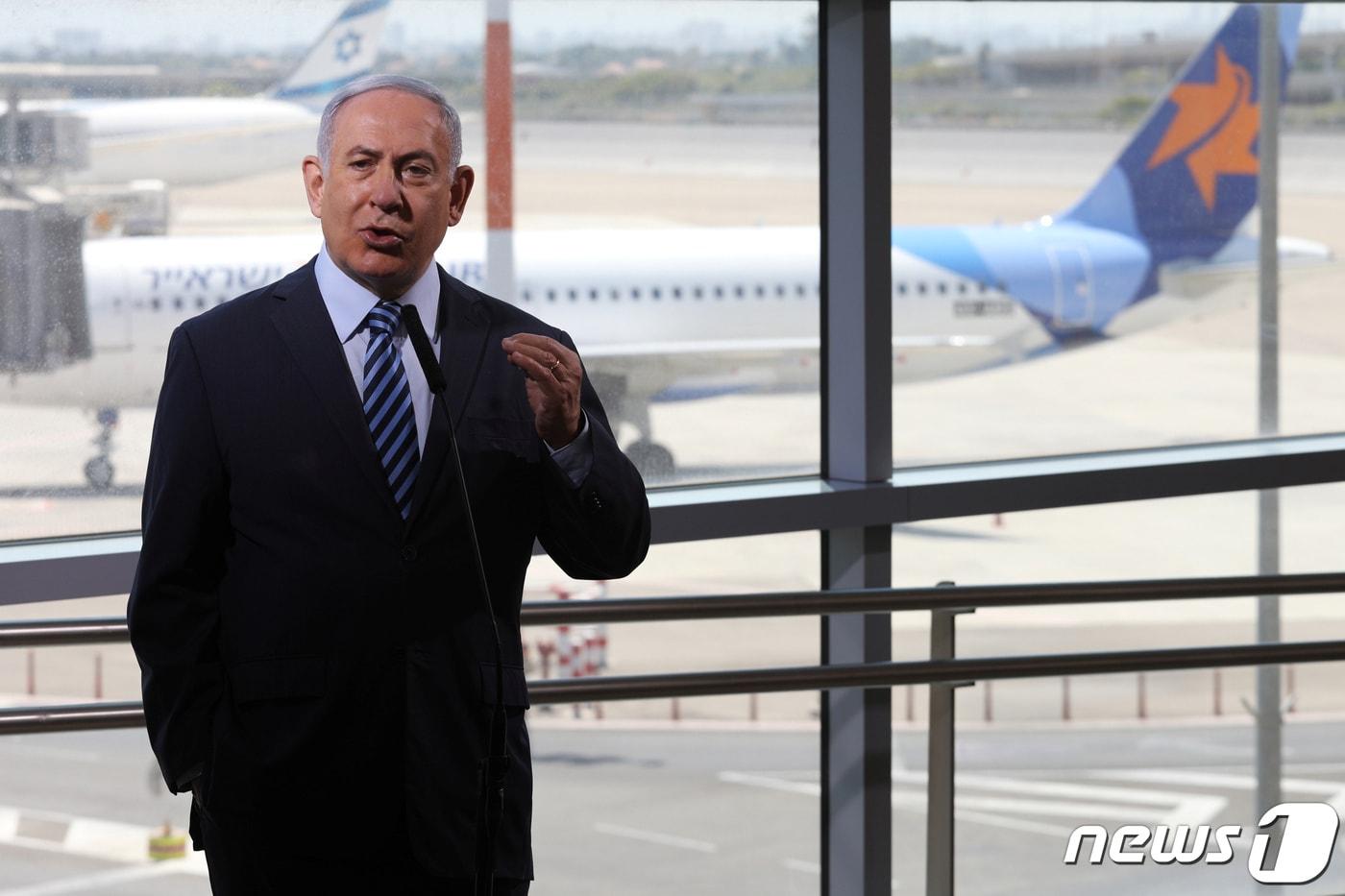 베냐민 네타냐후 이스라엘 총리가 UAE 직항 노선 개설을 검토 중이라고 밝혔다. ⓒ 로이터=뉴스1
