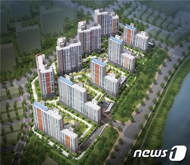 본문 이미지 - 전주 효천 리버클래스 단지 조감도.(LH 제공)2020.8.25 /ⓒ 뉴스1