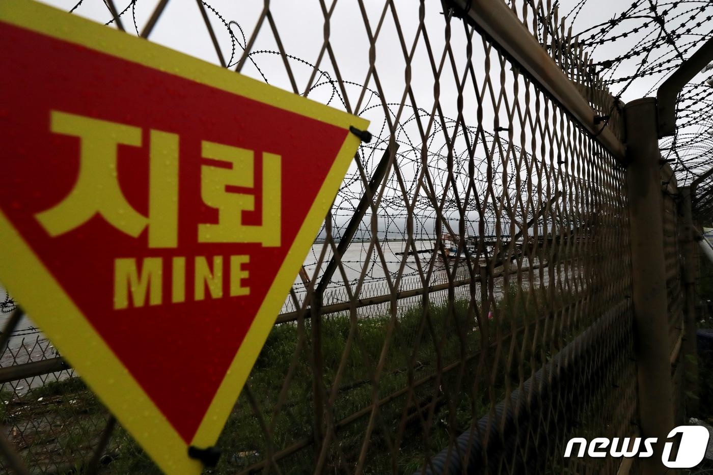 6일 김포 전류리 포구 인근 군 철책의 모습.2020.8.6/뉴스1 ⓒ News1 정진욱 기자