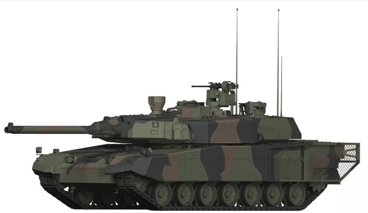 본문 이미지 - K2 흑표 전차를 기반으로 한 차세대 주력전차 K2PL 모형이미지ⓒ 뉴스1