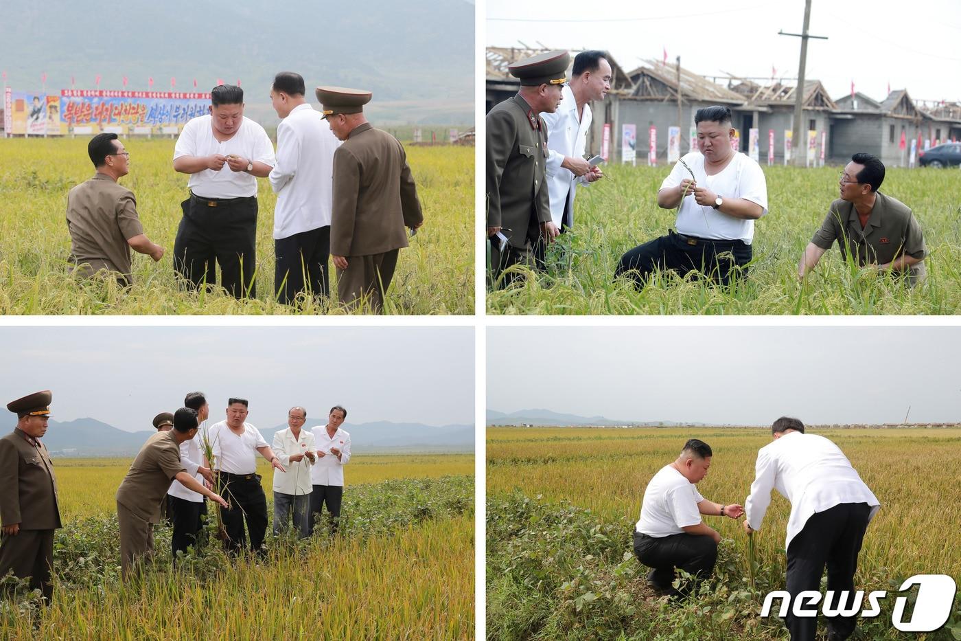 본문 이미지 - (평양 노동신문=뉴스1) = 김정은 북한 노동당 총비서가 지난 2020년 장마철에 큰물(홍수) 피해를 입은 황해북도 은파군 대청리 일대 복구 현장을 찾았다.. [국내에서만 사용가능. 재배포 금지. DB 금지. For Use Only in the Republic of Korea. Redistribution Prohibited] rodongphoto@news1.kr