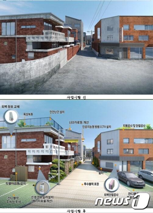본문 이미지 - '서울형 뉴딜 골목주택 외관개선 사업' 예시도(서울시제공)ⓒ 뉴스1