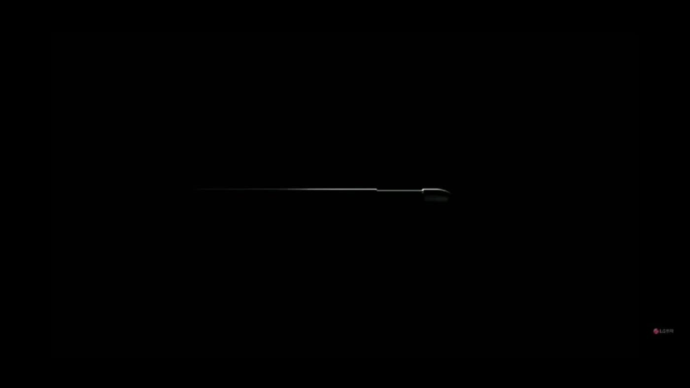 롤러블 폰'의 옆 면으로 추정되는 물체가 움직이고 있다.(LG WING Digital Unveiling - 온라인 공개행사 영상 갈무리) 2020.09.15 /뉴스1