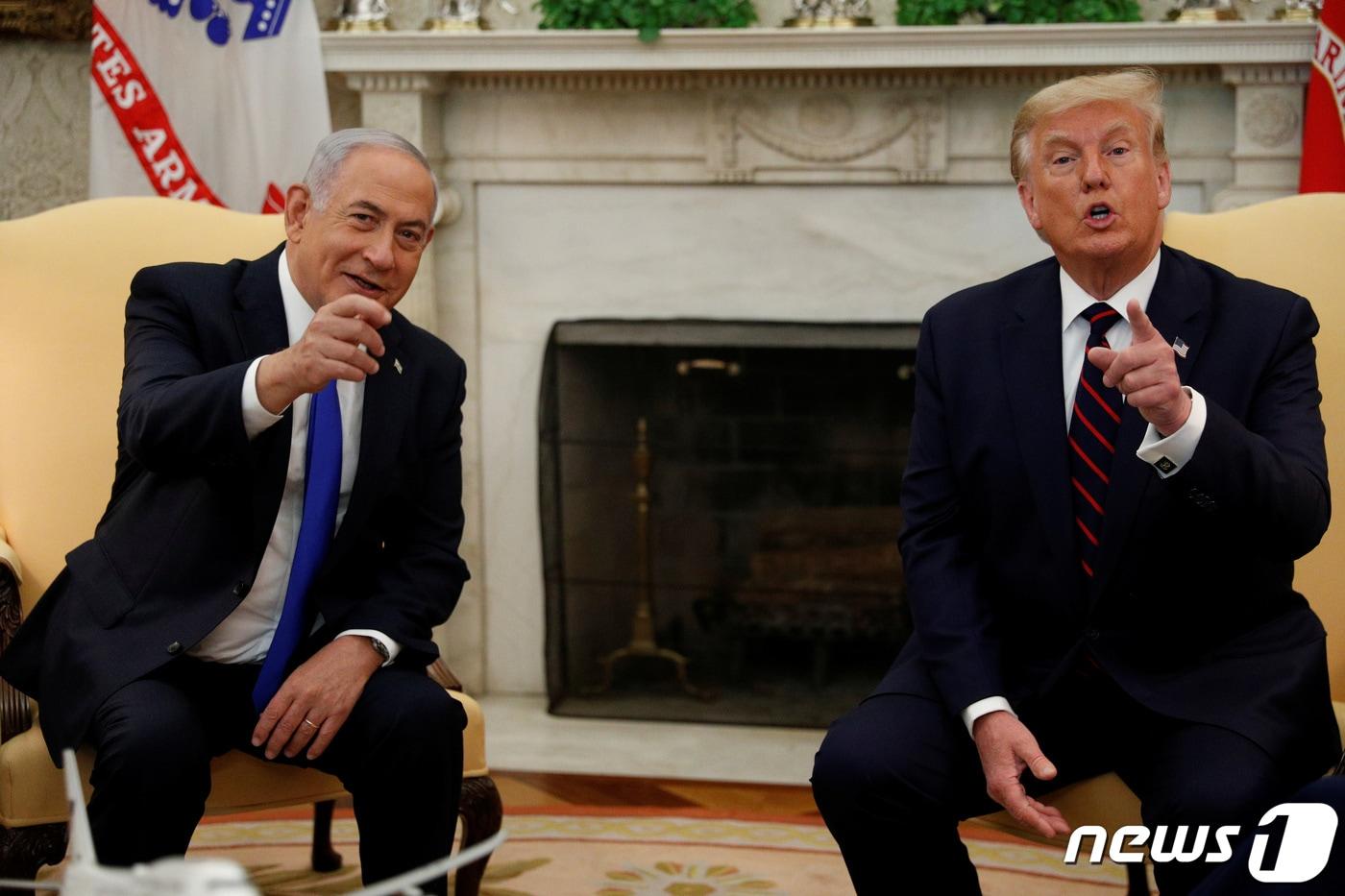 도널드 트럼프 미국 대통령 당선인과 베냐민 네타냐후 이스라엘 총리. ⓒ 로이터=뉴스1 ⓒ News1 우동명 기자