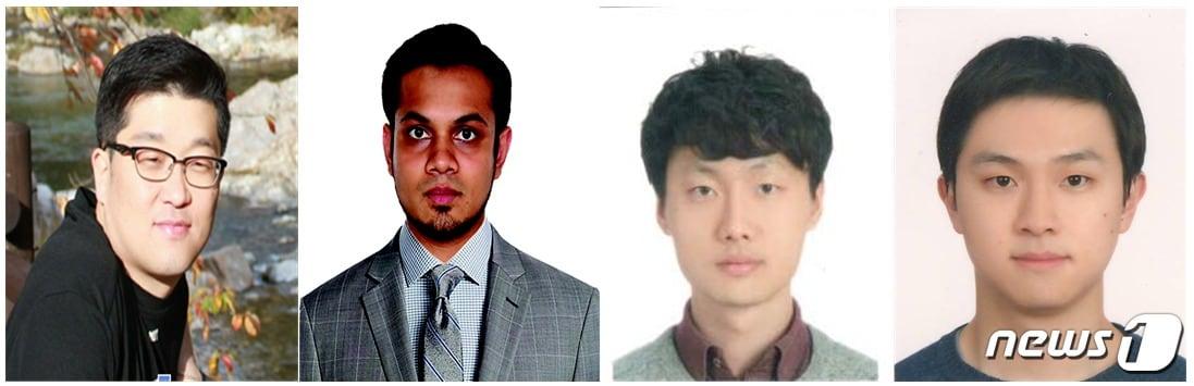 본문 이미지 - 왼쪽부터 이종수 교수, Kiramage Chathuranga, 김태환, 이현철 학생 ⓒ 뉴스1