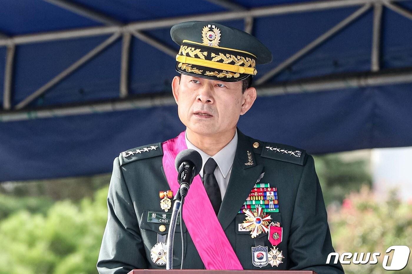 최병혁 한미연합사령부 부사령관이 23일 서울 용산 한미연합사에서 열린 '한미연합사 부사령관 이취임식'에 참석해 이임사하고 있다. 2020.9.23/뉴스1 ⓒ News1 사진공동취재단