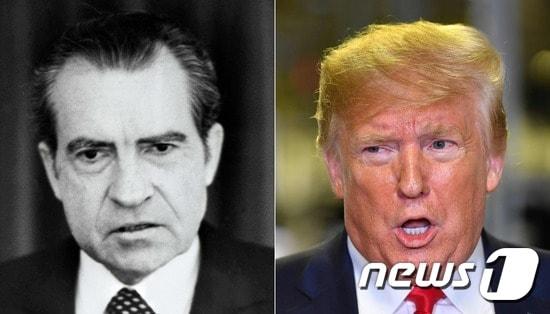 본문 이미지 - 리처드 닉슨 전 미국 대통령(좌)과 도널드 트럼프 미국 대통령. ⓒ AFP=뉴스1