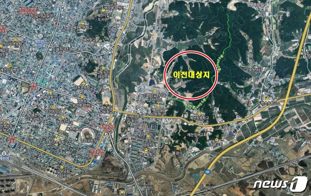 본문 이미지 - 제천시 신백동에 들어설 충북자치연수 이전 대상 부지. /ⓒ 뉴스1