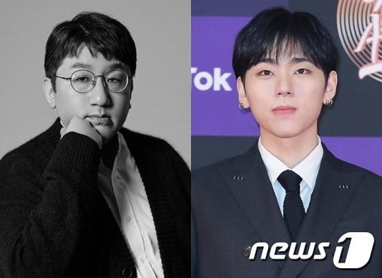 본문 이미지 - 빅히트의 방시혁 의장(왼쪽, 사진출처=빅히트)과 지코ⓒ 뉴스1