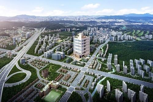 본문 이미지 - :더유니콘 하남 ‘감일역 반도 유스퀘어’ 광역조감도 ⓒ 뉴스1