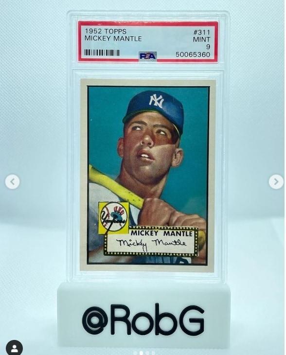본문 이미지 - 역대 최고액에 판매된 미키 맨틀 야구 카드.(롭 고흐 SNS 캡쳐) ⓒ 뉴스1
