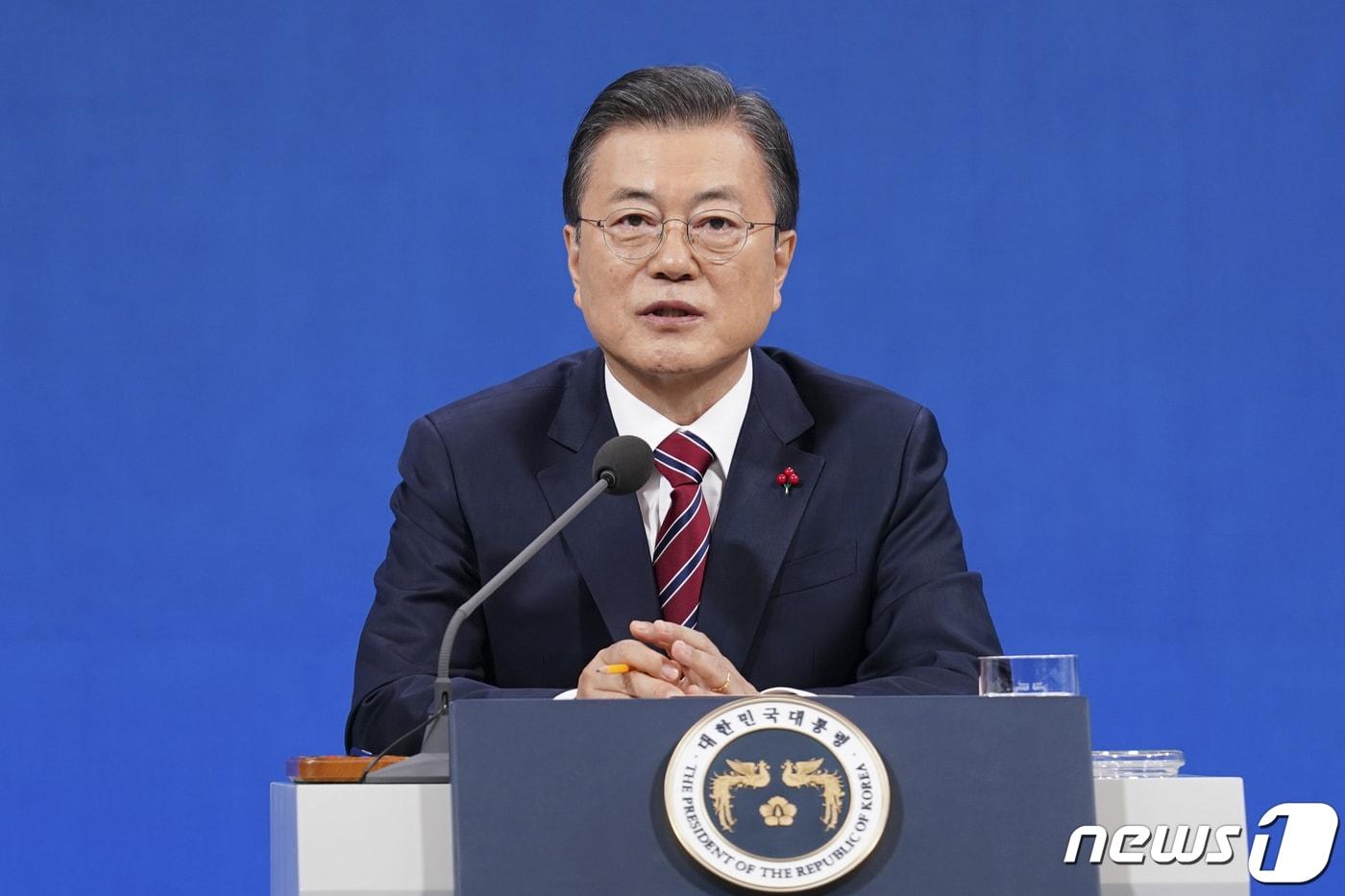 문재인 대통령. 2021.1.18/뉴스1 ⓒ News1 이광호 기자