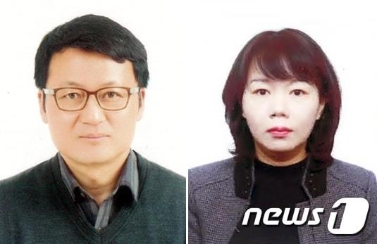 본문 이미지 - 기업지원 성과기여 감사패를 받은 안종규 수도사업소장, 경제과 기업지원팀 손미선 팀장.(괴산군 제공)ⓒ 뉴스1