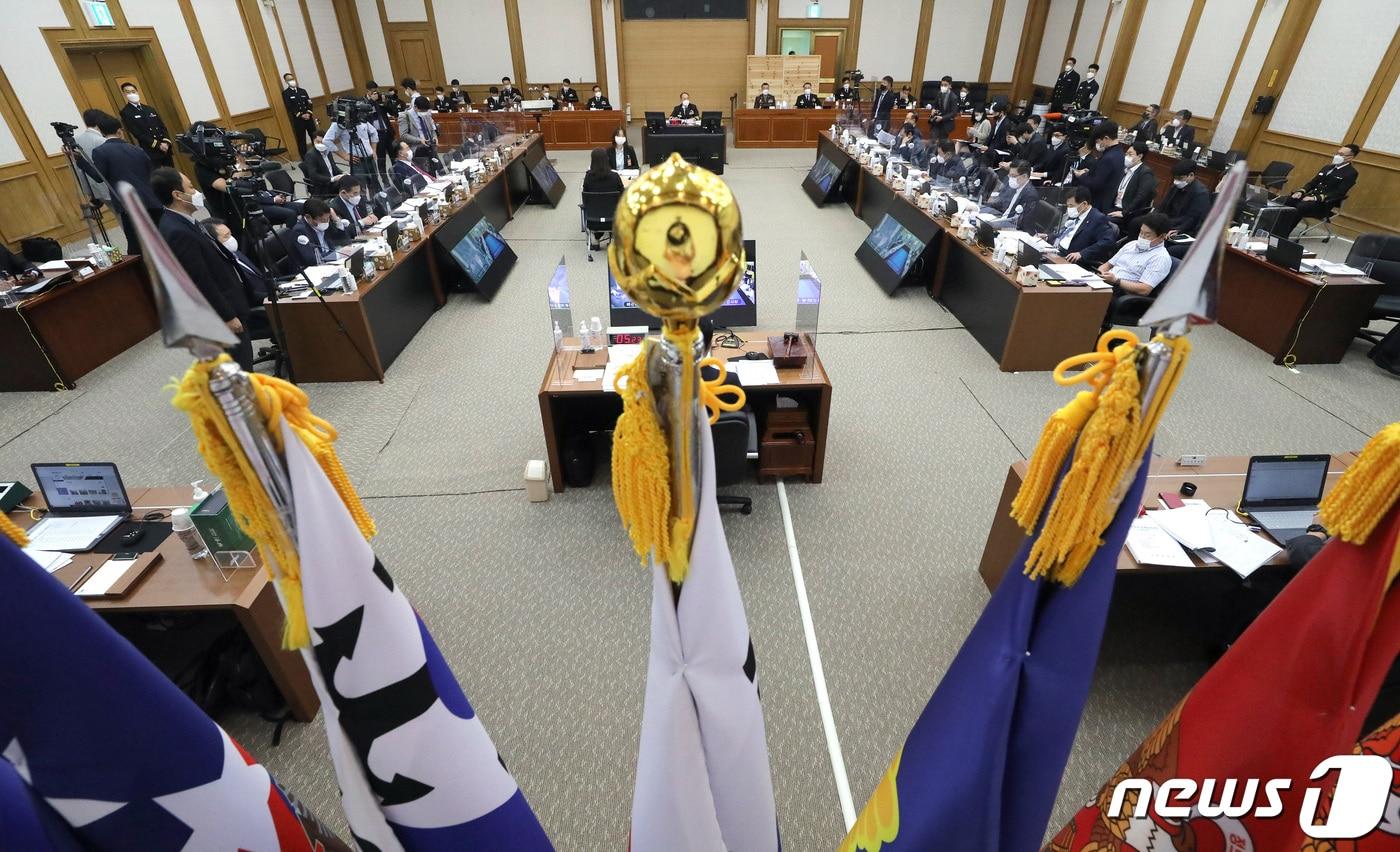 본문 이미지 - 14일 오후 충남 계룡대에서 국회 국방위원회의 해군본부에 대한 국정감사가 열리고 있다. 2021.10.14/뉴스1 ⓒ News1 김기태 기자
